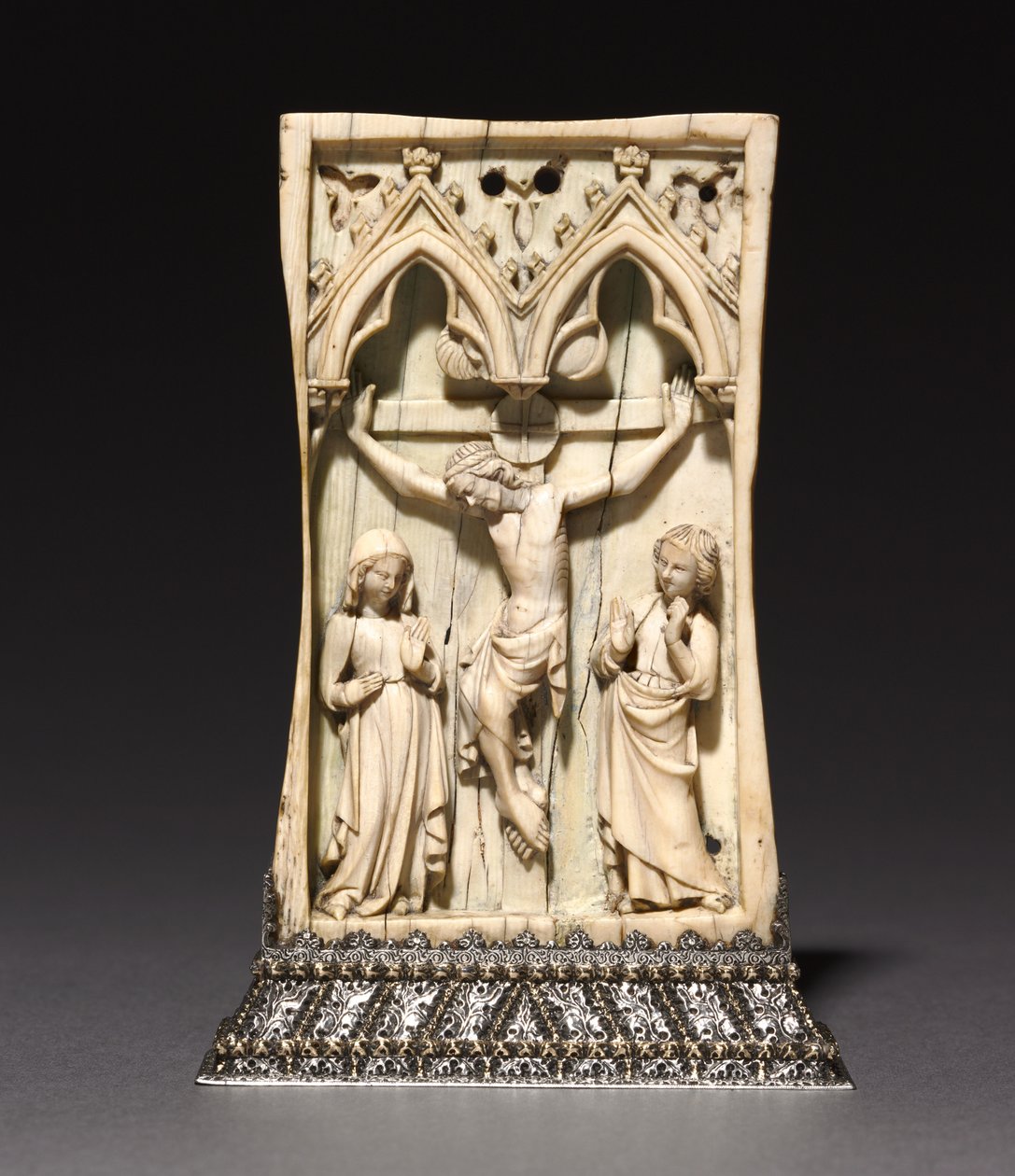 Placa: La Crucifixión, francesa o inglesa, c.1345-1365 de French School