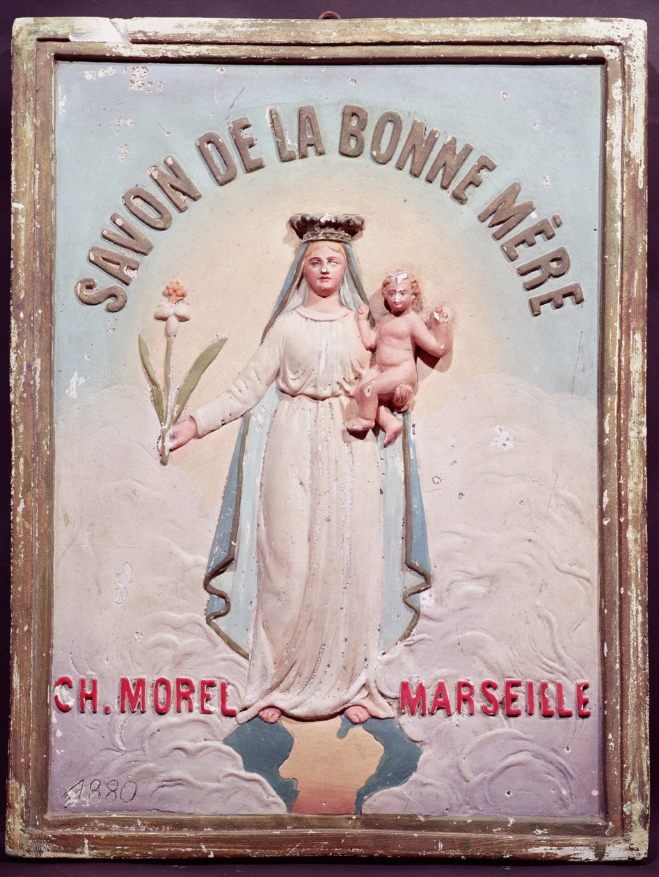 Placa publicitaria de Savon de la Bonne Mere, 1880 de French School