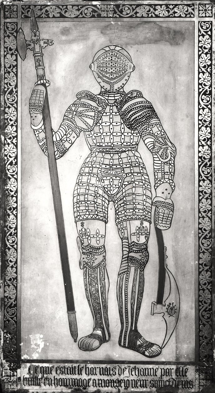 Placa que representa la armadura de Juana de Arco (1412-31) de French School