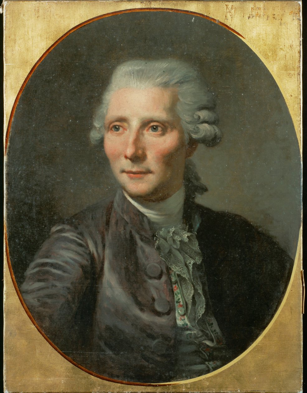 Poeta Pierre Augustin Caron de Beaumarchais Retrato según Greuze ... (pintura sobre lienzo) de French School