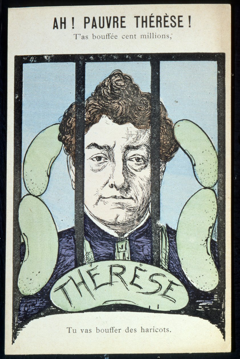 Pobre Teresa, te has bebido un millón, estás a punto de beber frijoles, c.1903 de French School