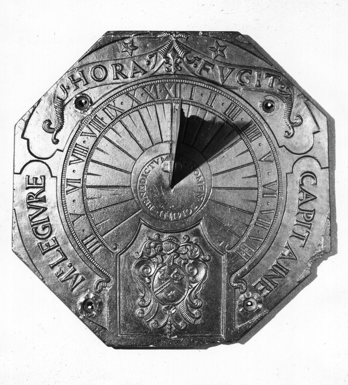 Reloj de Sol Portátil, del Castillo de Sierk (Mosela) 1756 (pizarra) de French School