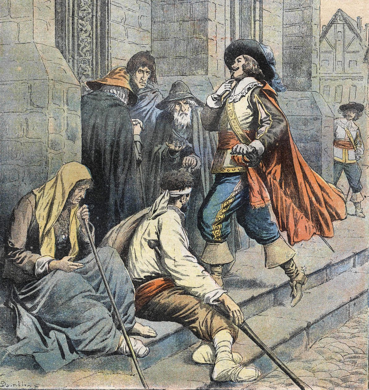 Porthos regresando a la Iglesia de Saint Leu es visto por D
