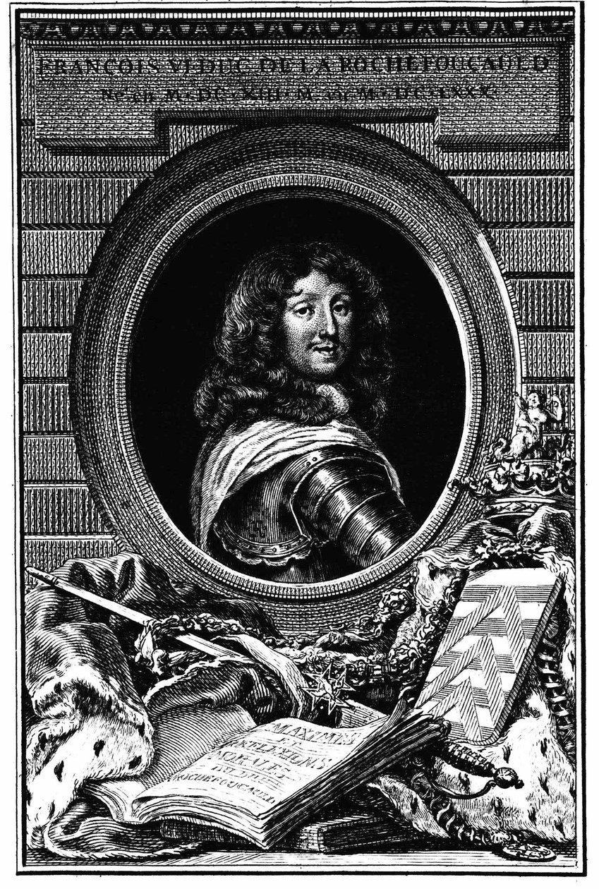 Retrato de François 6, Duque de la Rochefoucauld (1613-1680) - Archivos Familiares. de French School