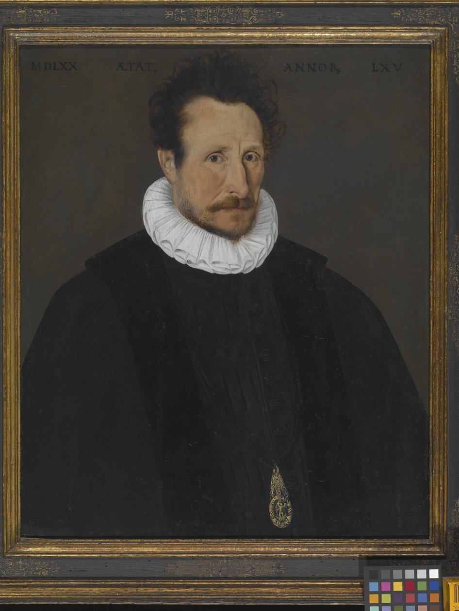 Retrato de un noble (óleo sobre madera) de French School