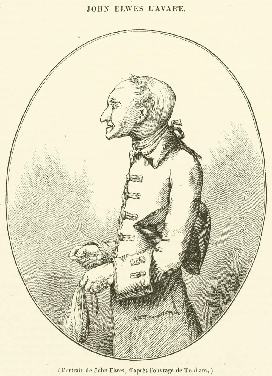 Retrato de John Elwes (grabado) de French School