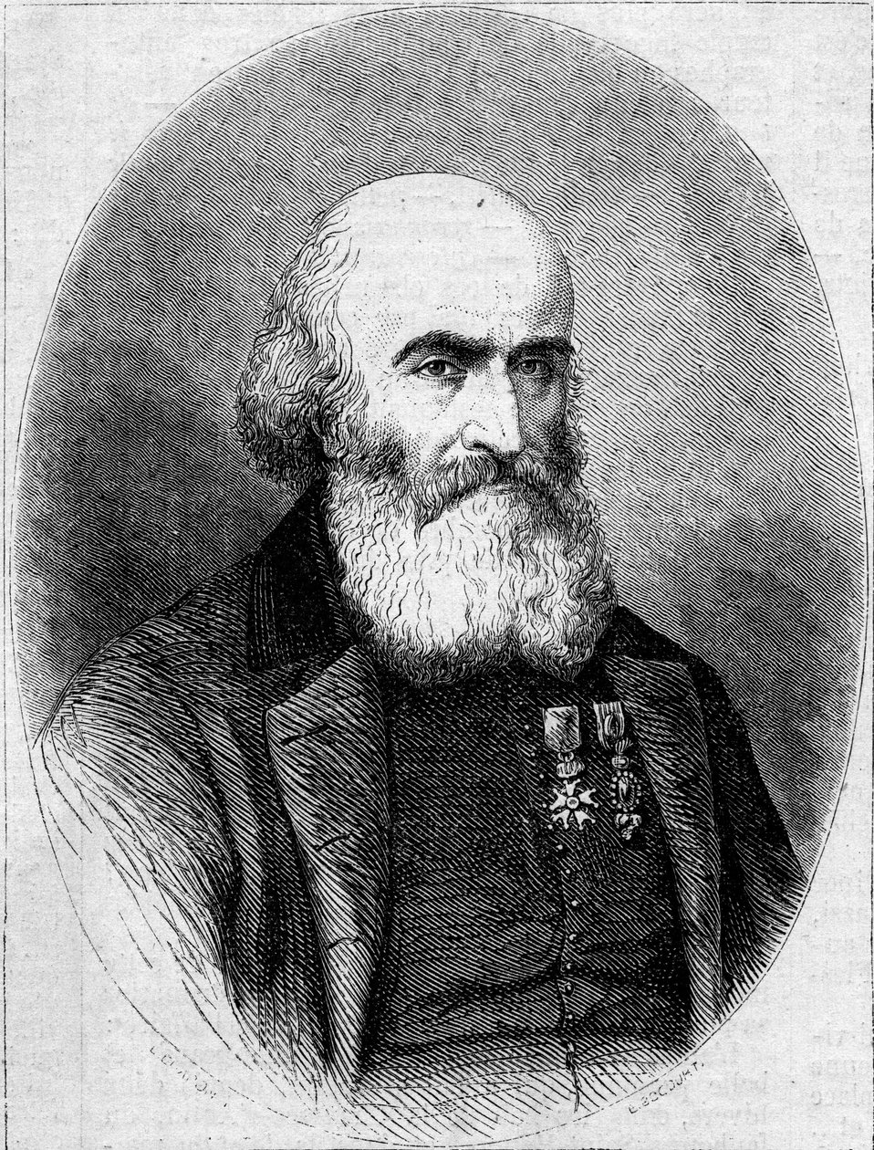 Retrato del Abad François Bourgade (1806-1866), Capellán de la Capilla de San Luis en Cartago (Túnez). de French School