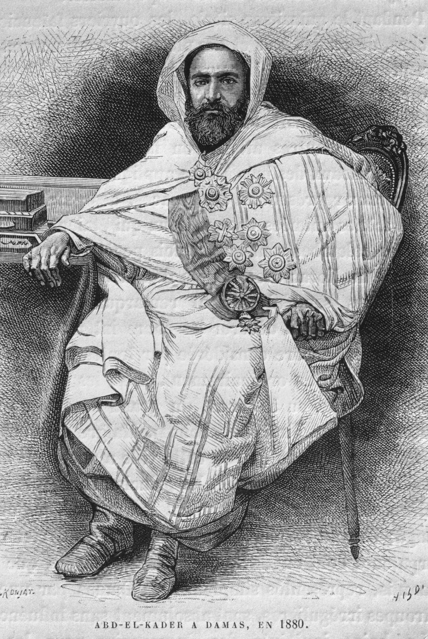 Retrato de Abd el-Kader en Damasco en 1880 (1808-83), de La Syrie d