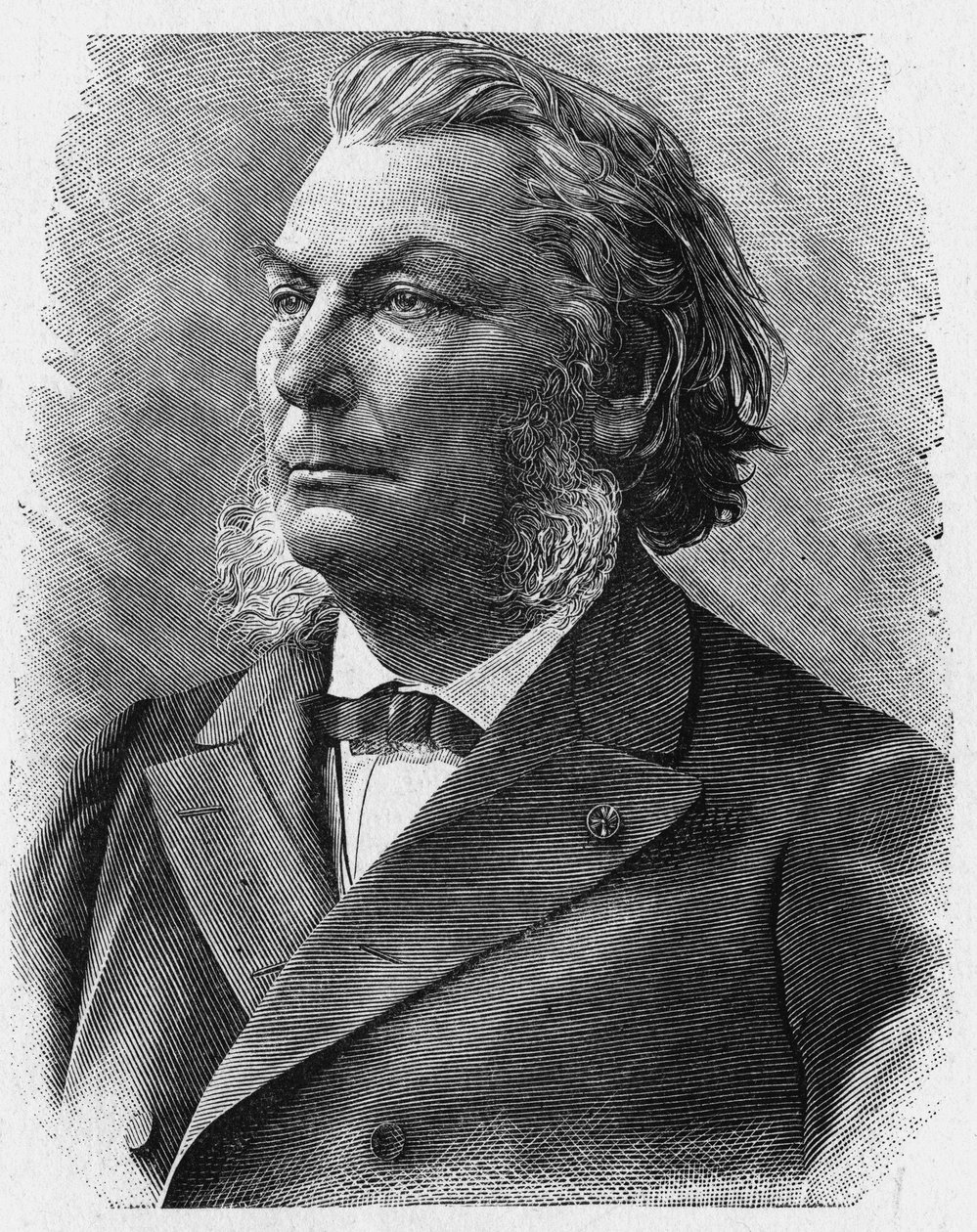 Retrato del Almirante Mouchez (1821 - 1892) - en "Album de la Ciencia; eruditos ilustres; Grandes descubrimientos" 1896 de French School