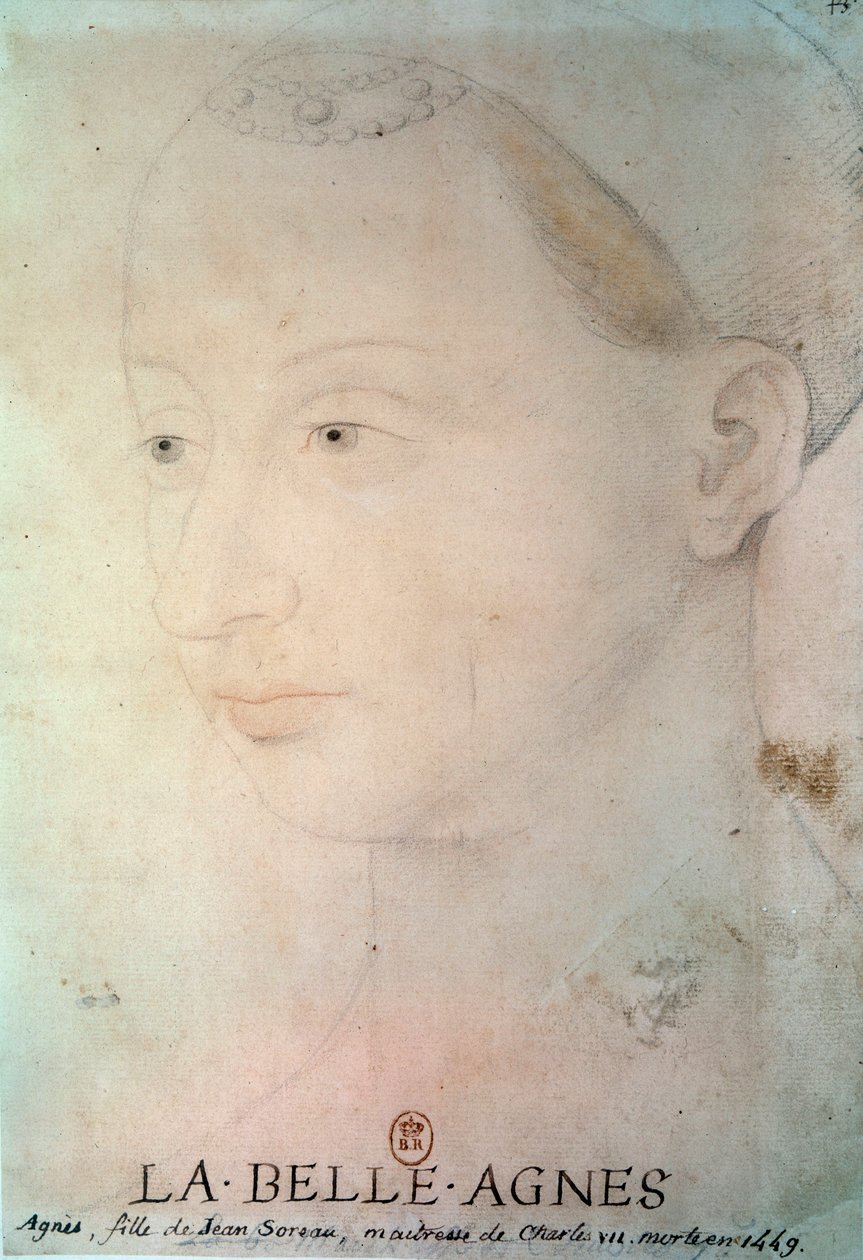 Retrato de Agnes Sorel (1422-1450) Dama de Beauté sur Marne de French School