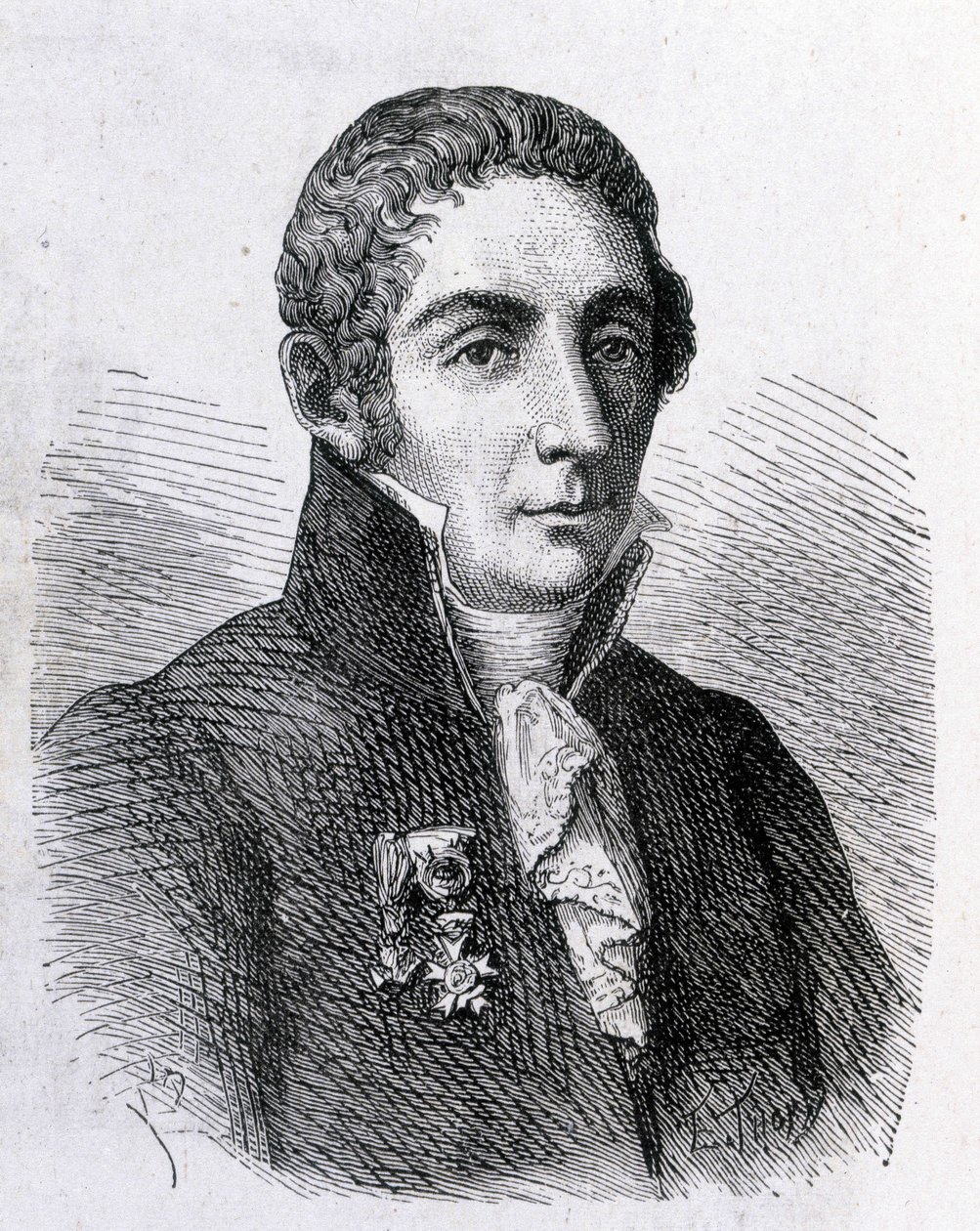 Retrato de Alessandro (Alexandre) Volta (1745 - 1827) - en “Álbum de Ciencia; eruditos ilustres; Grandes descubrimientos” 1896 de French School
