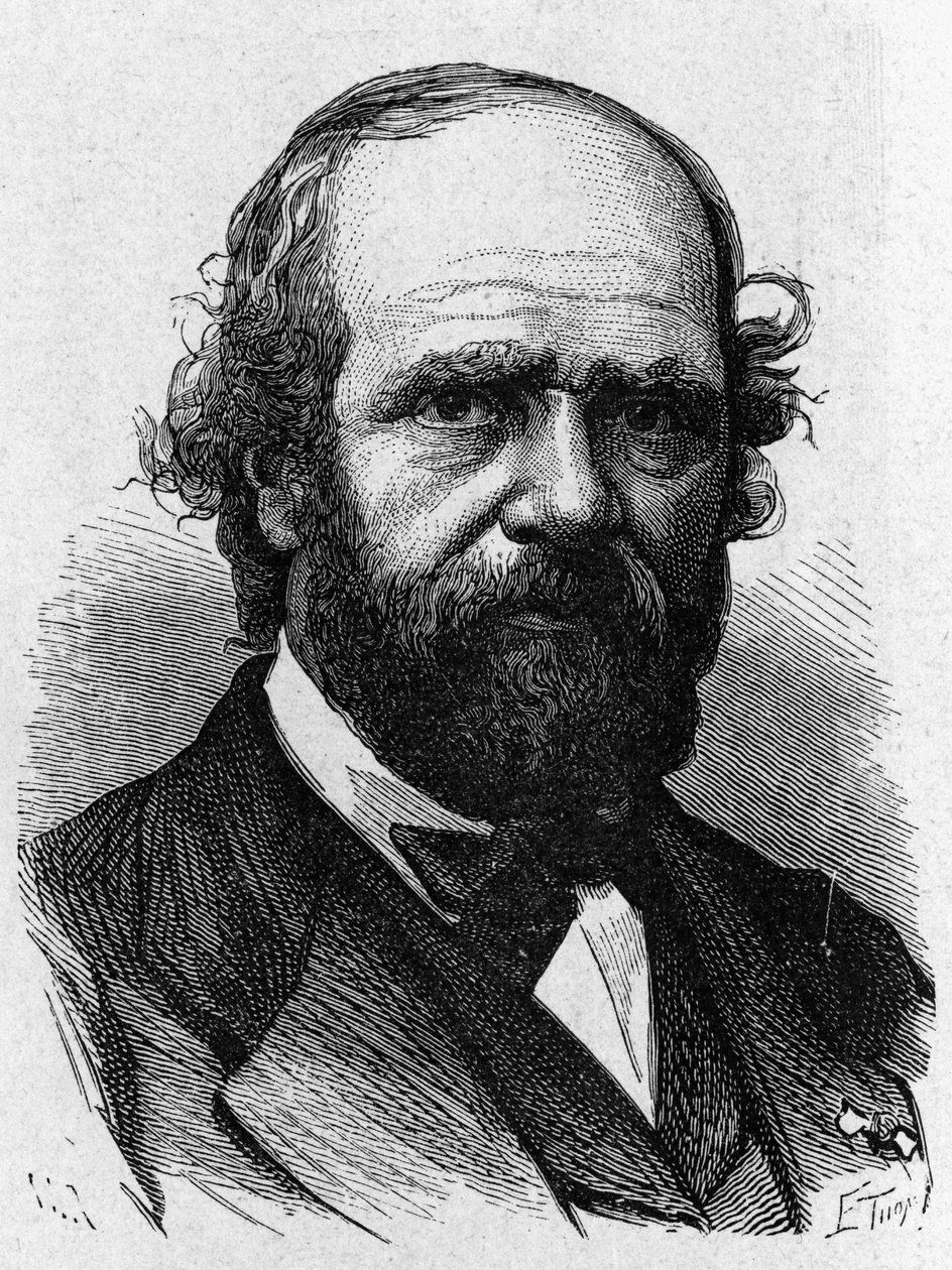 Retrato de Alphonse Poitevin - en “Álbum de la Ciencia; científicos ilustres; Grandes descubrimientos” 1896 de French School