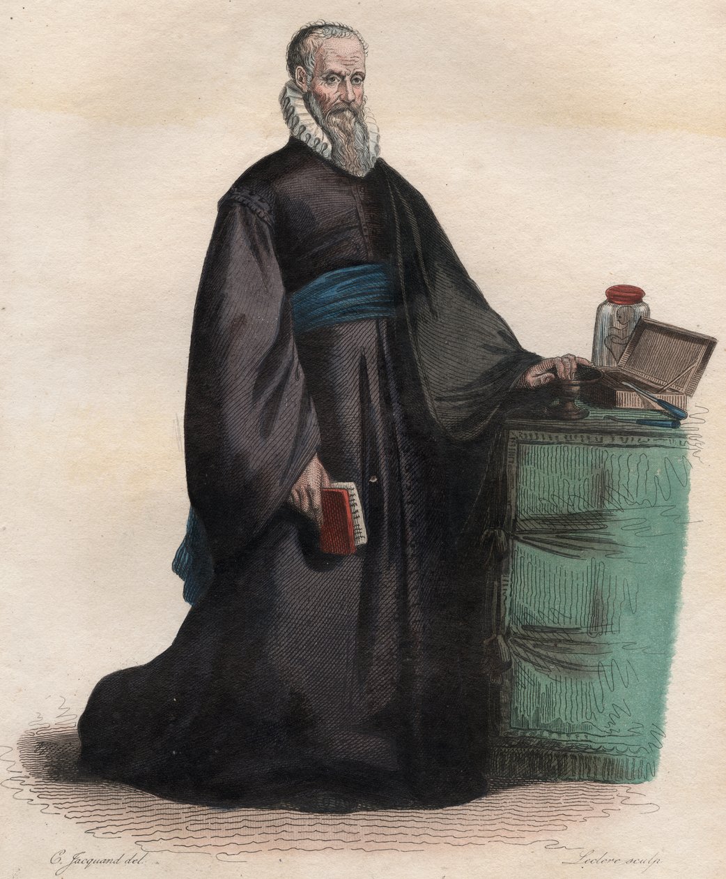 Retrato de Ambroise Pare (1509-1590), cirujano francés de French School