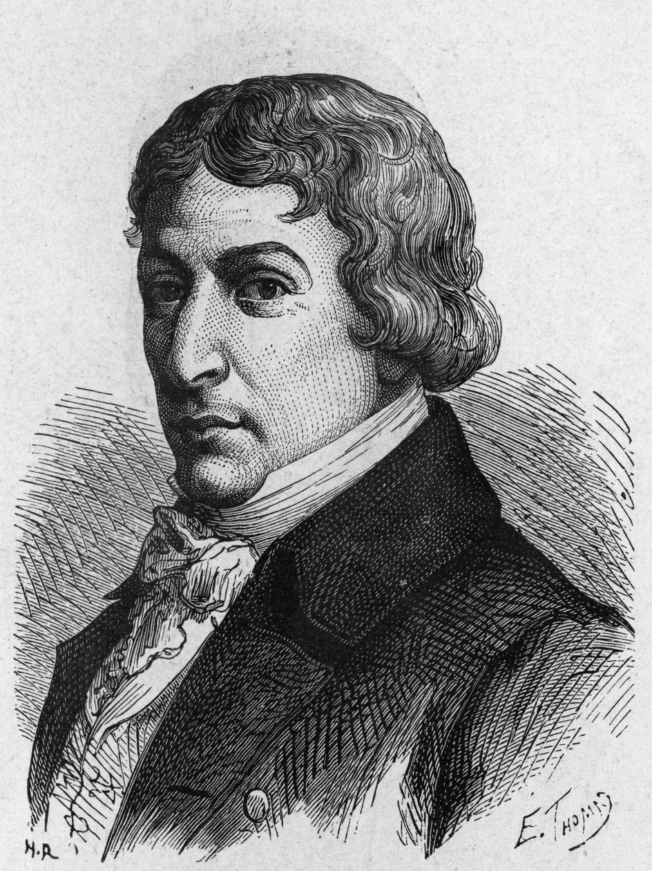 Retrato de Ami (Aimé) Argand (1755-1803), físico suizo - en 