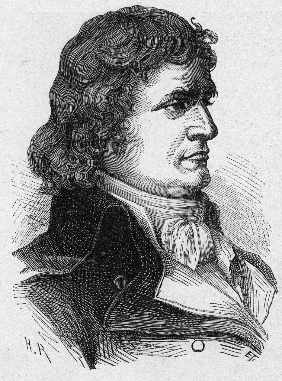 Retrato de Andre Jeanbon, conocido como Jean Bon Saint-Andre o Jeanbon Saint Andre (1749-1813), revolucionario y político francés. Grabado de 1889. Colección privada. de French School