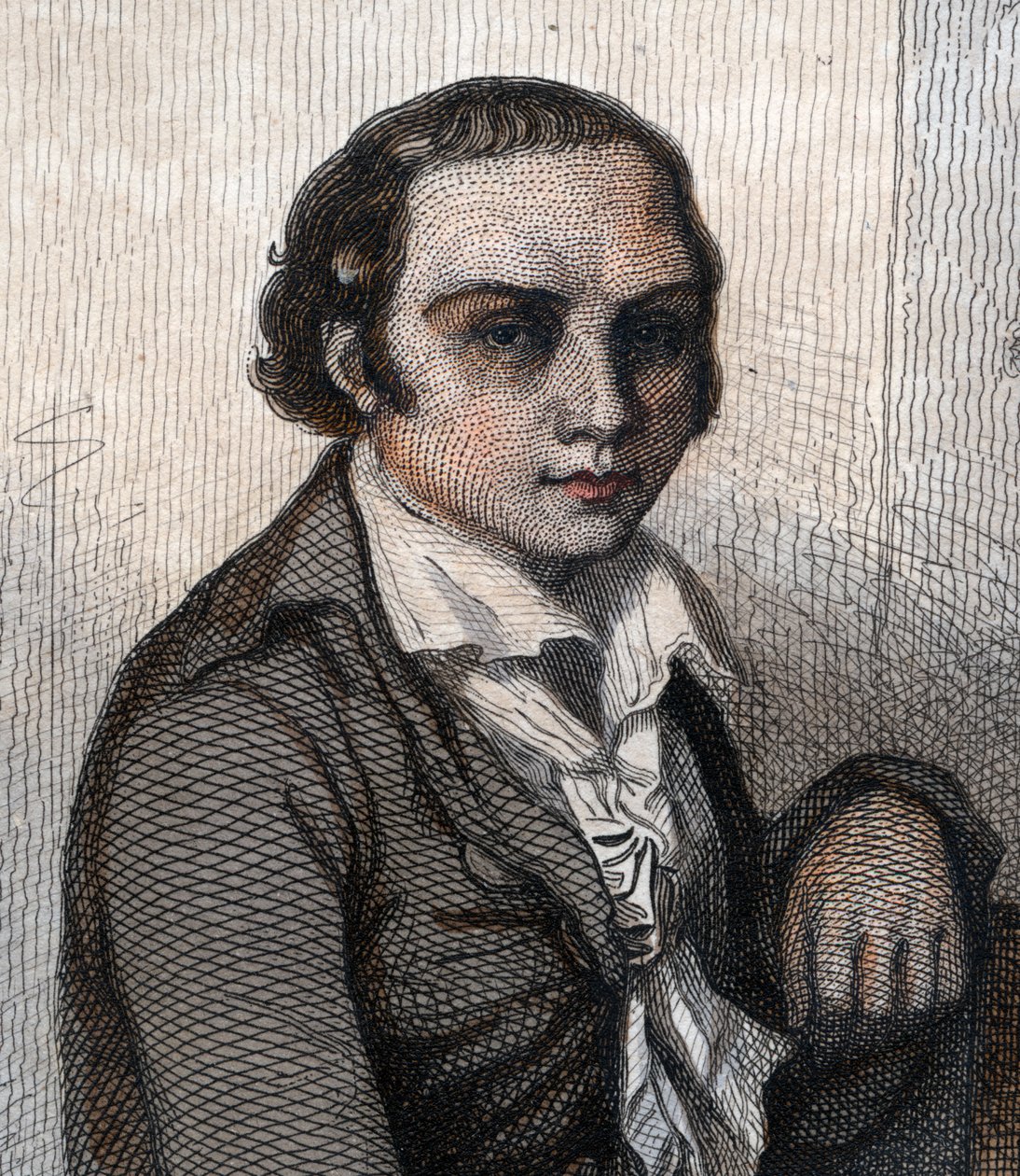 Retrato de André Marie Chénier (1762-1794), poeta francés. de French School