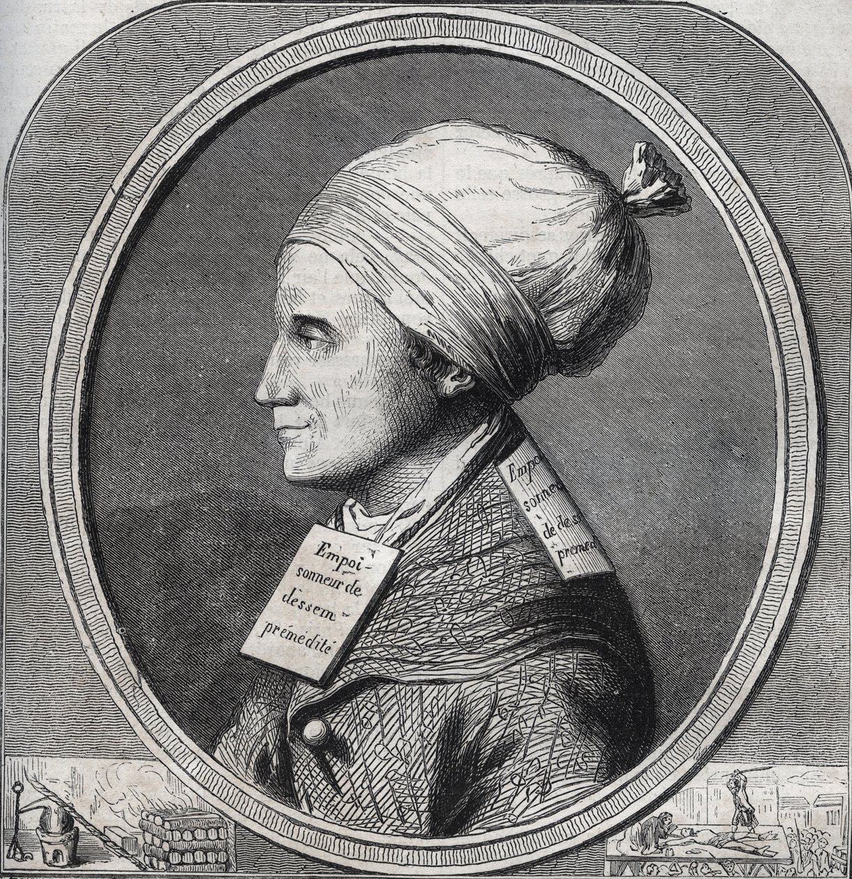 Retrato de Antoine-François (Antoine François) Desrues (1744-1777) envenenador francés - Grabado en “Causes célèbres de tous les peuples” por Armand Fouquier (1817-18?) 1858-1867 - colección privada de French School