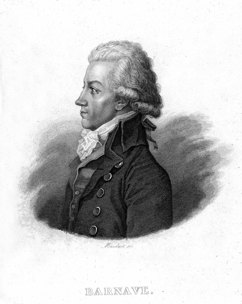 Retrato de Antoine Barnave (1761 - 1793), revolucionario francés - en “Revolución francesa” por Thiers de French School