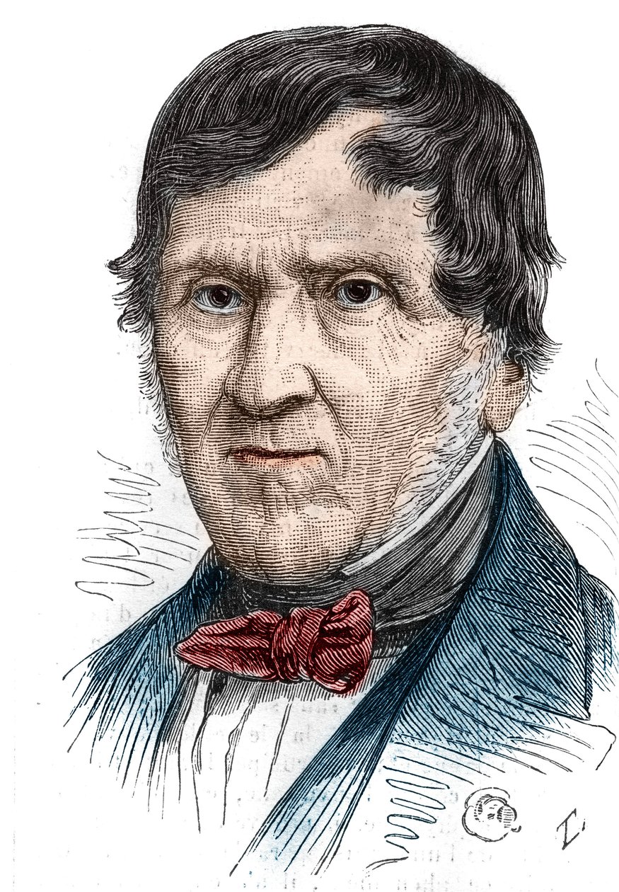 Retrato de Antoine Becquerel (1888-1878), físico francés. Grabado en “Le Monde Illustré” n°1086 del 2 de febrero de French School