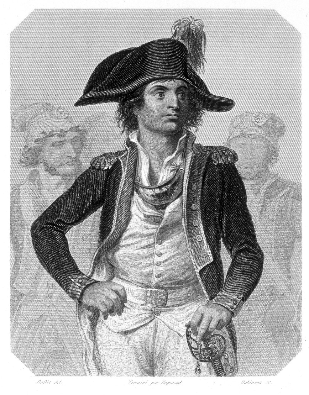Retrato de Antoine Joseph Santerre (1752-1809), político francés. En “La historia de los Girondinos” de Lamartine de French School