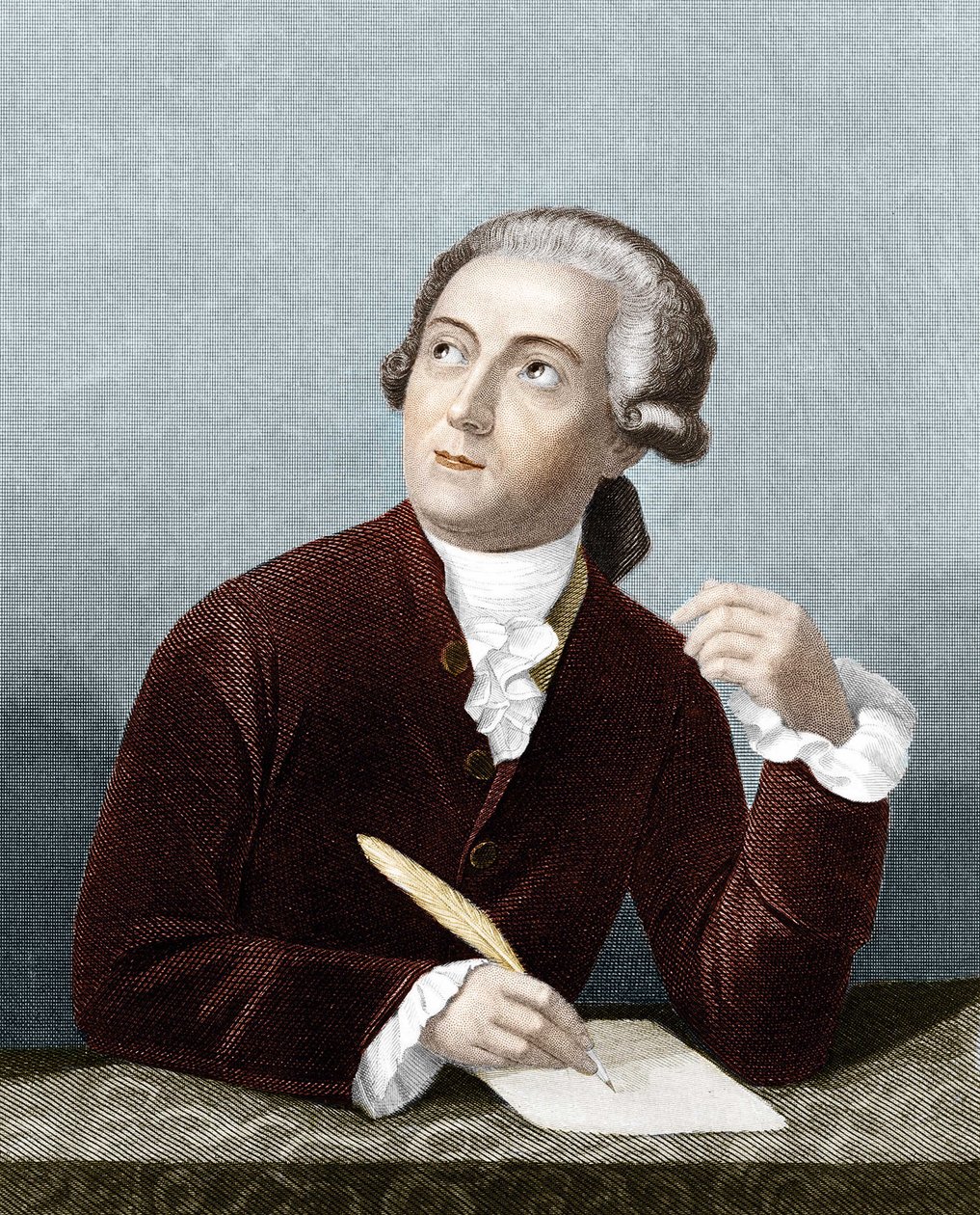 Retrato de Antoine Laurent Lavoisier (1743 -1794) químico francés. de French School