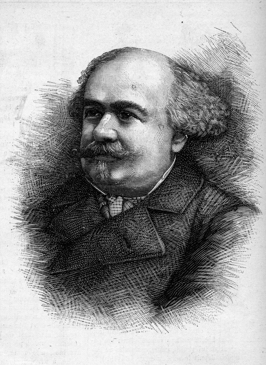 Retrato de Antoine “Tony” Revillon (1832-1898), periodista y diputado francés. Grabado en “Le Monde Illustré” n°1276 del 10 de septiembre de French School