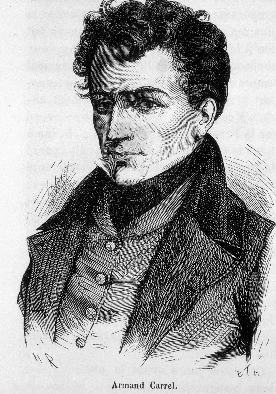 Retrato de Armand Carrel, periodista y escritor político francés (1800-1836). de French School