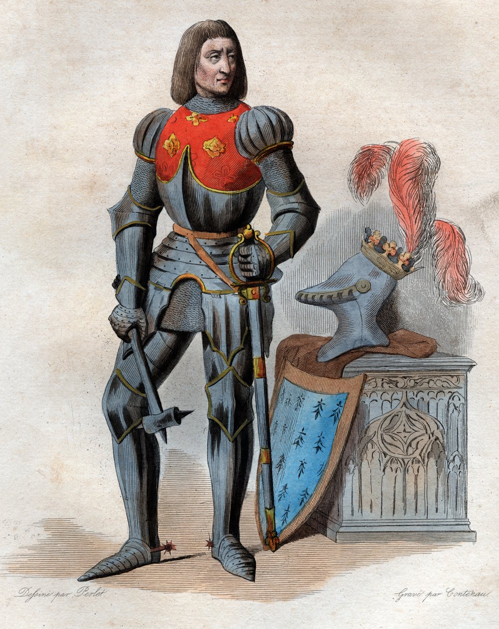 Retrato de Arturo III Duque de Bretaña, (1393-1458), Señor de Parthenay, Conde de Richmond, Duque de Bretaña, Conde de Montfort y Condestable de Francia. de French School