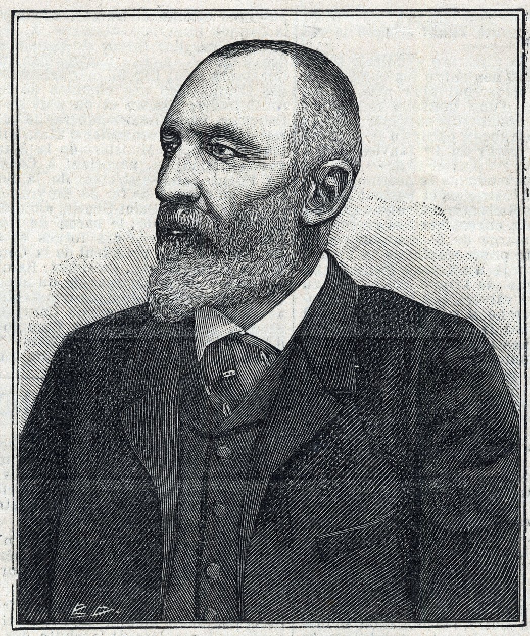 Retrato de Auguste Scherer-Kestner (1833-1899), químico, industrial y político alsaciano. Grabado de 1897. Colección privada de French School