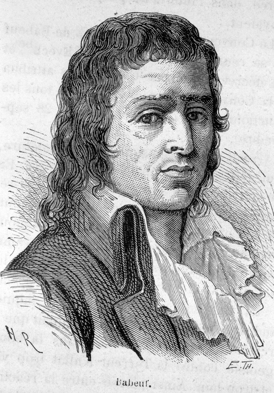 Retrato de Babeuf dit Gracchus, revolucionario francés (1760-1797) - en “La Historia de Francia” por Henri Martin de French School