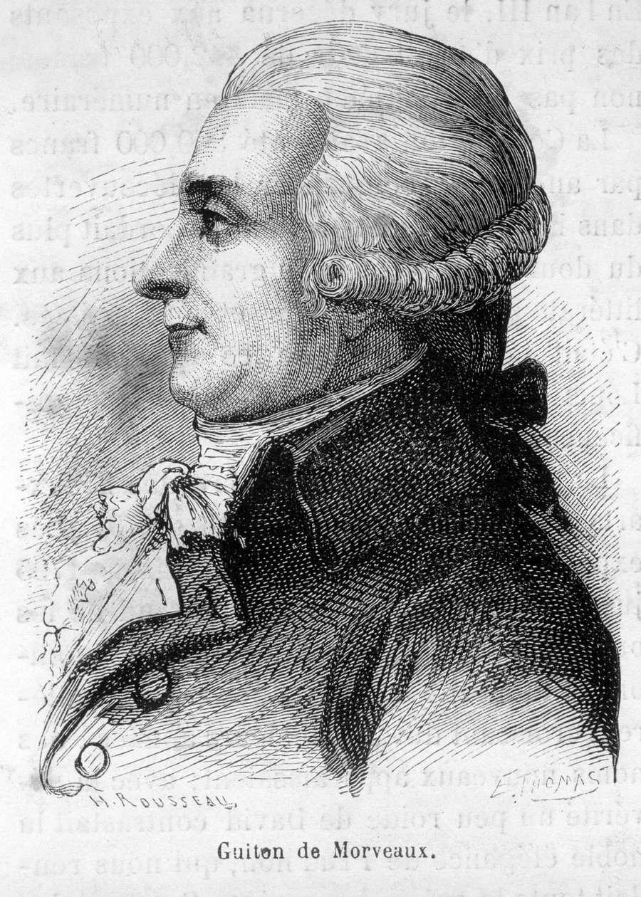 Retrato del Barón Louis-Bernard Guyton-Morveau (Guiton) (1737-1816), político, químico y revolucionario francés - en "L