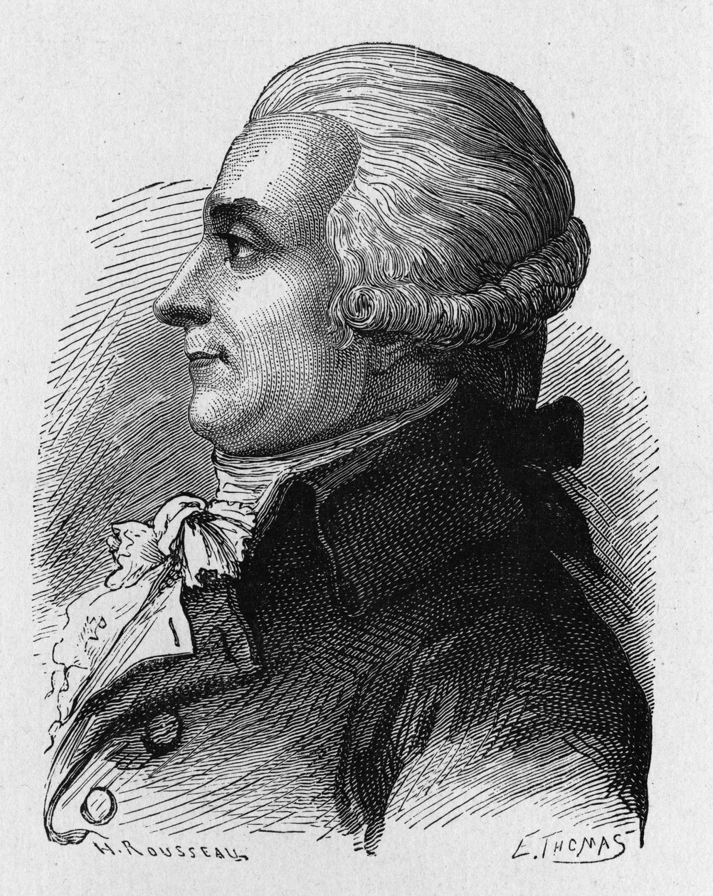Retrato del Barón Louis-Bernard Guyton-Morveau (Louis Bernard Guyton de Morveau) (Guiton) (1737-1816), político, químico y revolucionario francés - en “Álbum de Ciencia; eruditos ilustres; Grandes descubrimientos” 1896 de French School