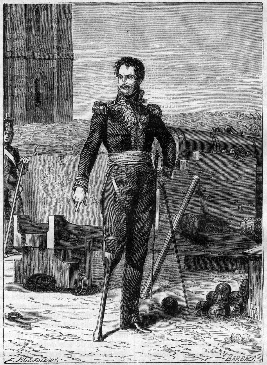 Retrato del Barón Pierre Yriex Daumesnil (1776-1832) - Retrato de Pierre Yriex (Pierre-Yrieix) Daumesnil (1776-1832), general francés - en 