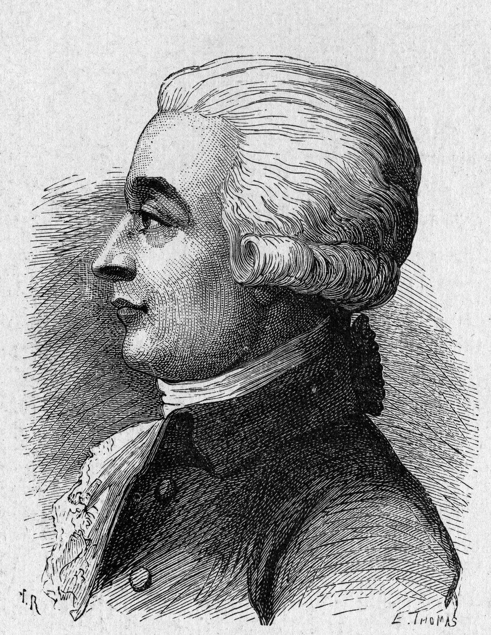 Retrato de Blanchard (1709 - 1853), aeronauta francés - en “Álbum de Ciencia; eruditos ilustres; Grandes descubrimientos” 1896 de French School