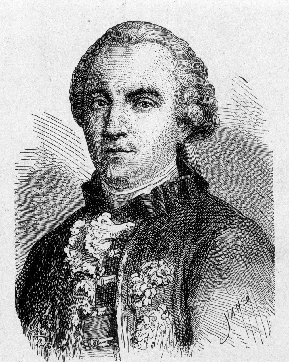 Retrato de Buffon (1707 - 1788) - en “Álbum de Ciencia; eruditos ilustres; Grandes descubrimientos” 1896 de French School