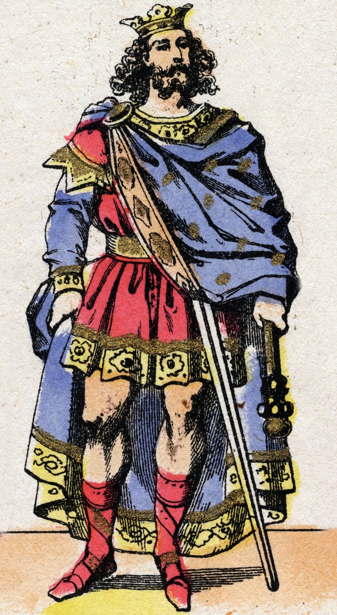 Retrato de Cariberto, Rey de los Francos (561-567). de French School