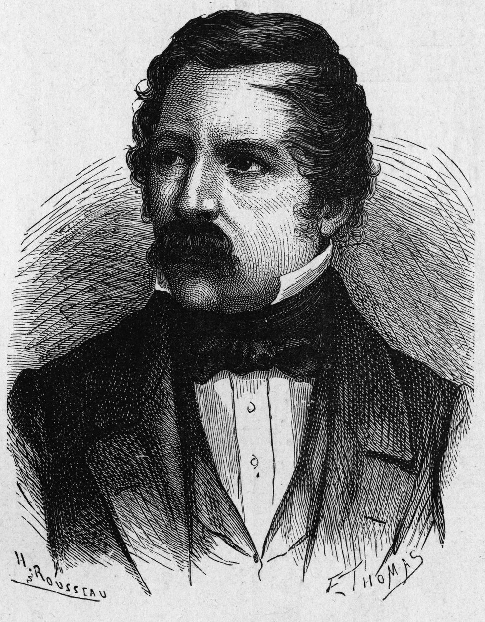 Retrato de Carl August von Steinheil (1801-1870), físico alemán, inventor en el campo de la telegrafía - en "Álbum de Ciencia; científicos ilustres; Grandes descubrimientos" 1896 de French School