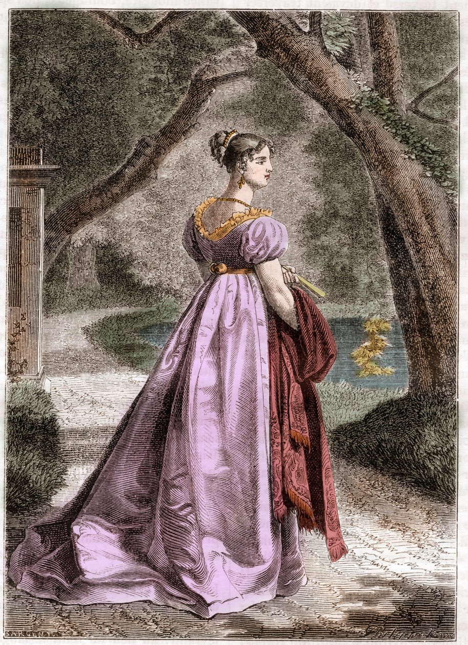Retrato de Catalina de Wurtemberg (1783-1835) Reina de Westfalia - en “Histoire de l