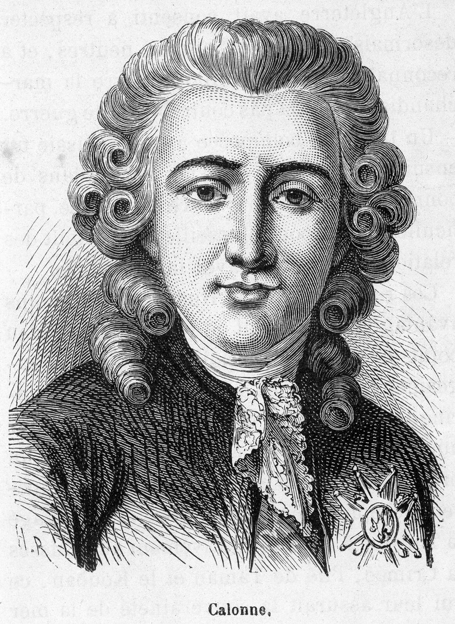 Retrato de Charles Alexandre de Calonne (1734-1802) - en "Histoire de France" de Henri Martin de French School
