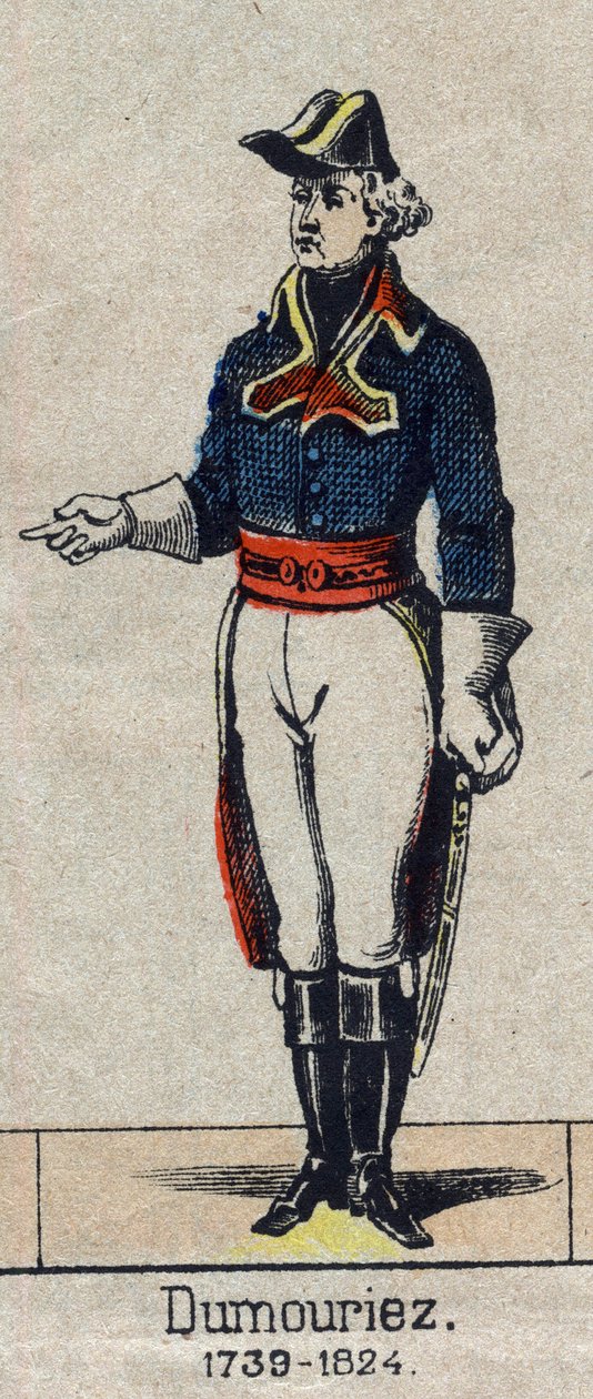 Retrato de Charles François Dumouriez, general en jefe del ejército del norte en 1792 (1739-1823). Imagen de Épinal de finales del siglo XIX de French School