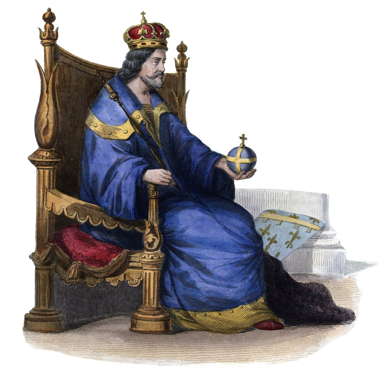 Retrato de Carlos I de Nápoles (Carlos de Anjou) (1227-1285), Rey de Sicilia de French School