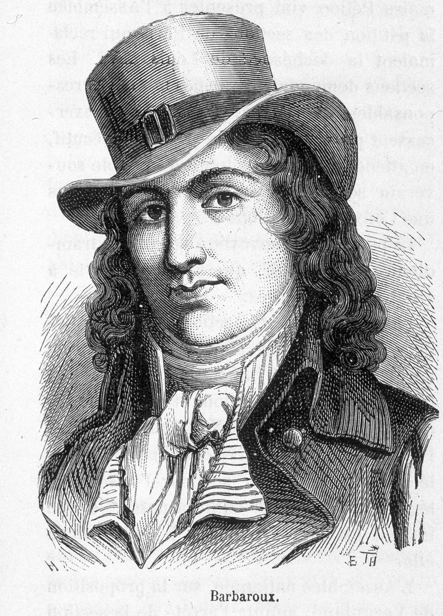 Retrato de Charles Jean Marie Barbaroux (1767 - 1794), político francés que dirigió a los federados de Marsella cuando se tomaron las Tullerías en 1792 de French School