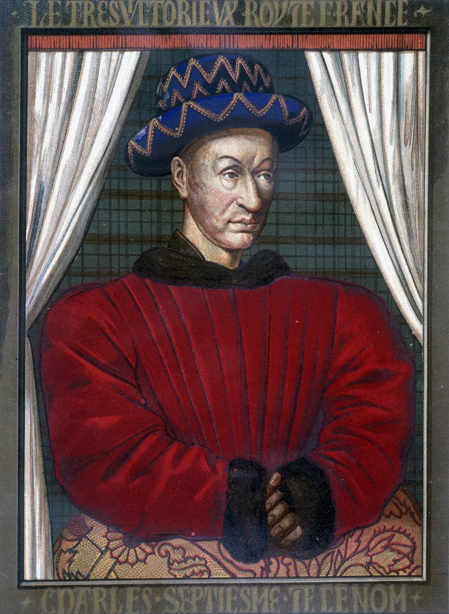 Retrato de Carlos VII (1403 - 1461), Rey de Francia de French School
