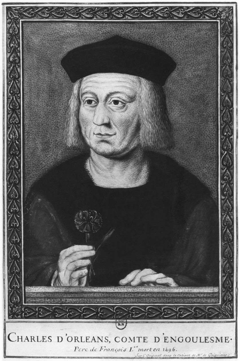 Retrato de Carlos de Orleans, Conde de Angulema, después del original de la colección Roger de Gaignières de French School