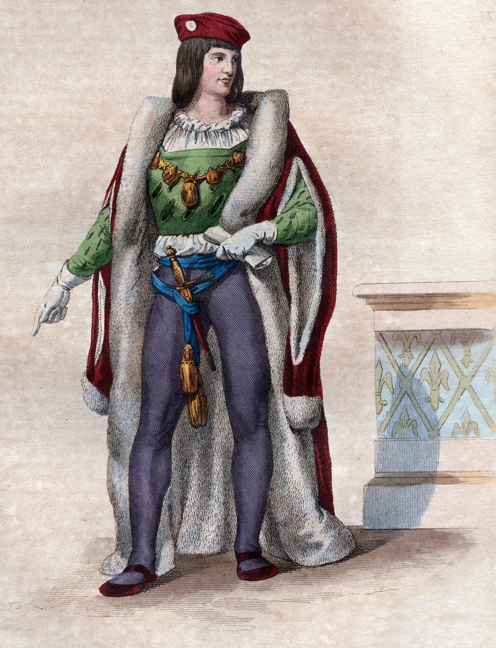 Retrato de Carlos de Valois, Duque de Orleans (1394-1465), poeta francés y padre del Rey Luis XII de Francia. de French School