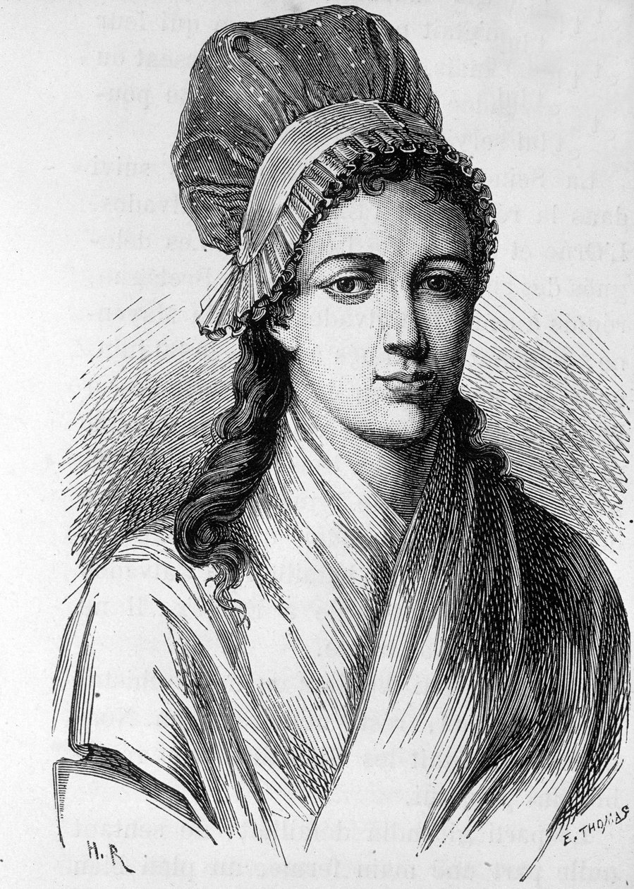 Retrato de Charlotte Corday (1768 - 1793) - en "L