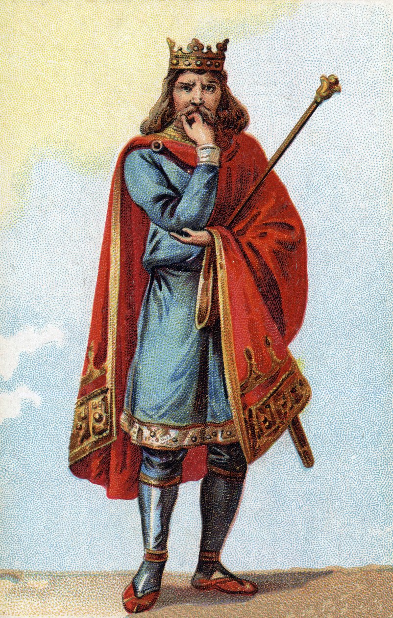 Retrato de Childerico II, Rey de los Francos de 670 a 673. de French School