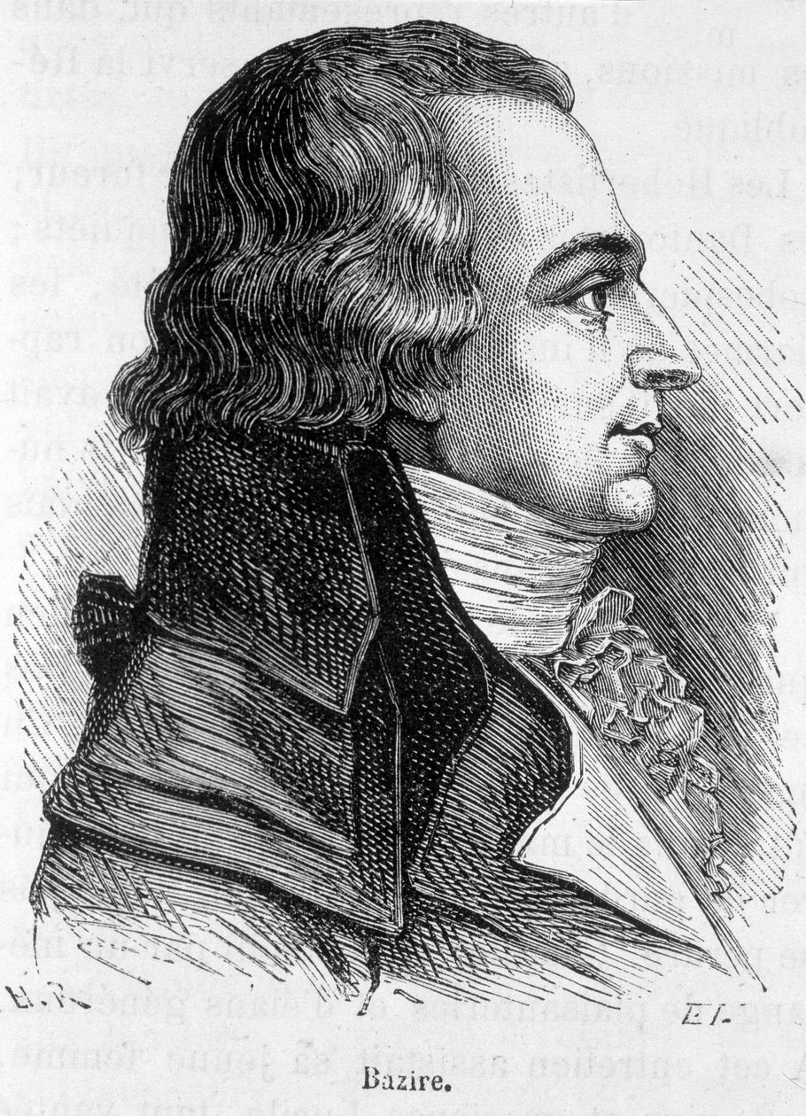 Retrato de Claude Basire o Bazire (1764-1794), político francés - en “La Historia de Francia” por Henri Martin de French School