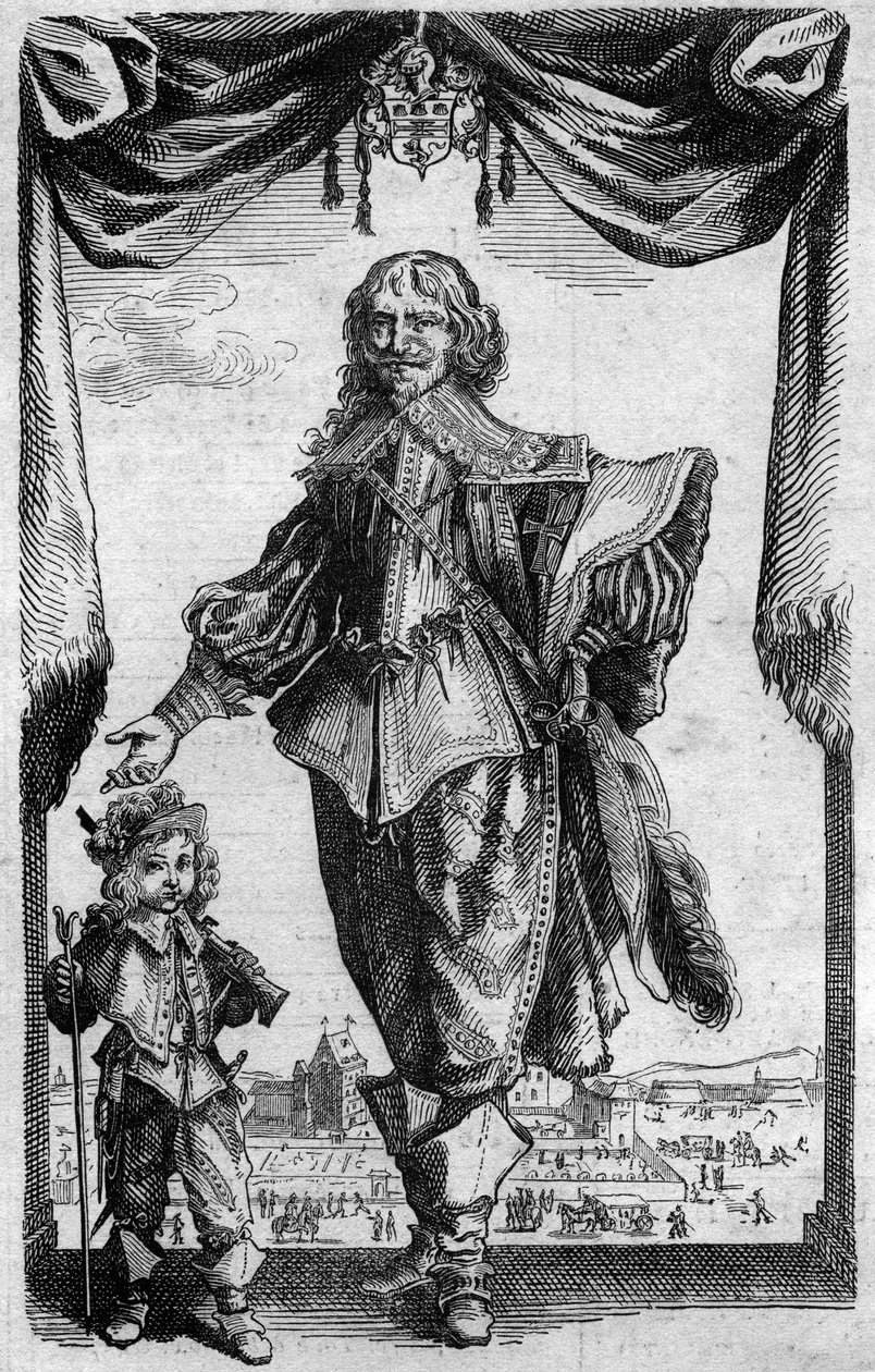 Retrato de Claude Deruet (1588-1660), pintor francés. Grabado de la “Histoire de la Gravure” por Georges Duplessis de French School