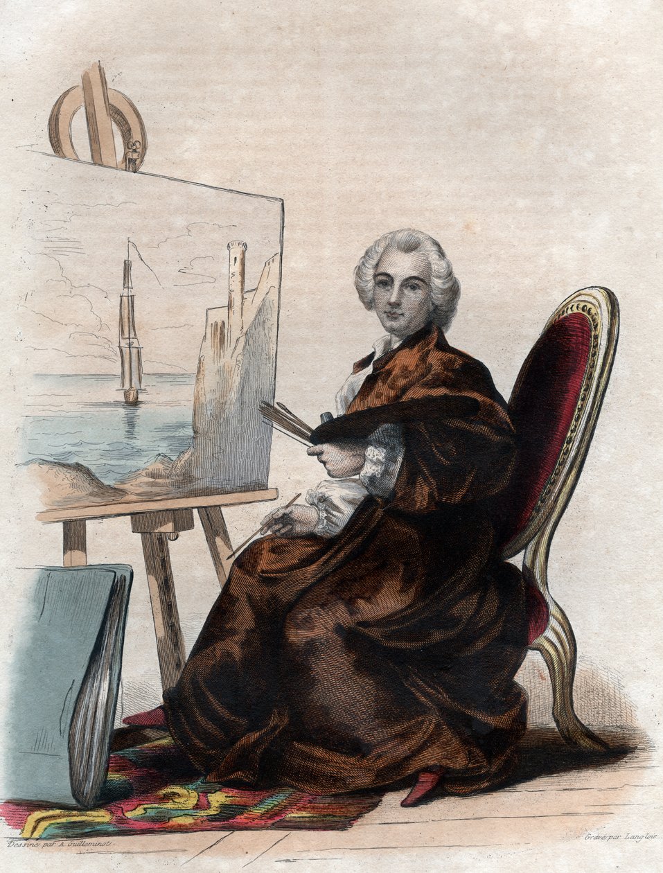 Retrato de Claude Joseph Vernet (1714-1789), pintor francés de French School
